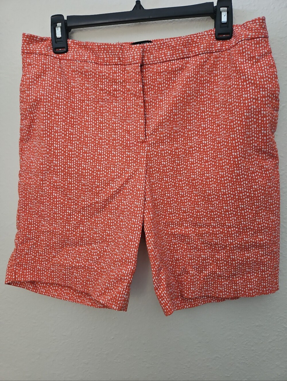 Mario Serrani Italy Orange & White Polka Dot Shorts Size 10